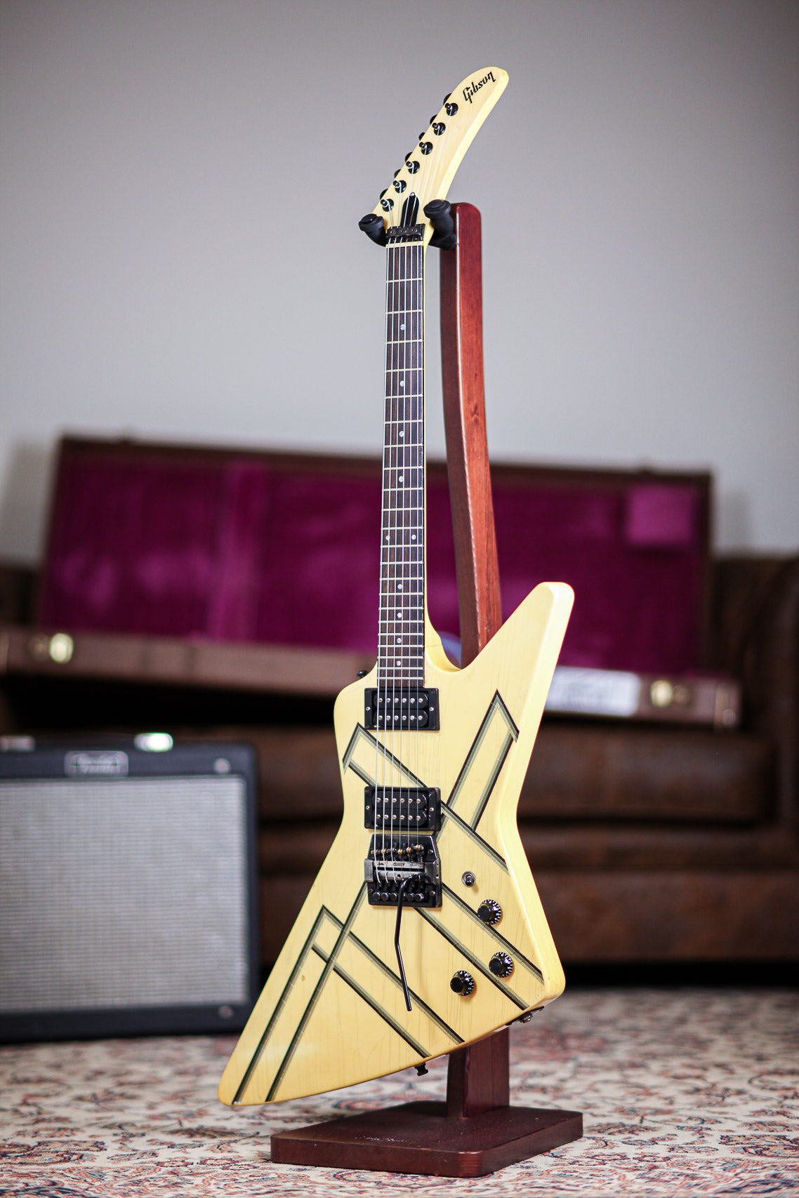 Gibson Explorer Designer Series 1985 | White Blue Stripes