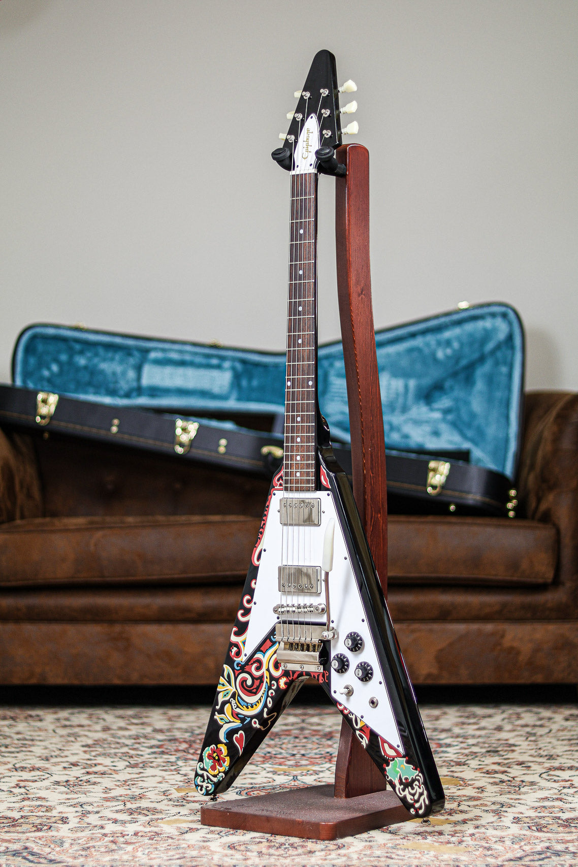 Epiphone Jimi Hendrix "Love Drops" Flying V | Ebony