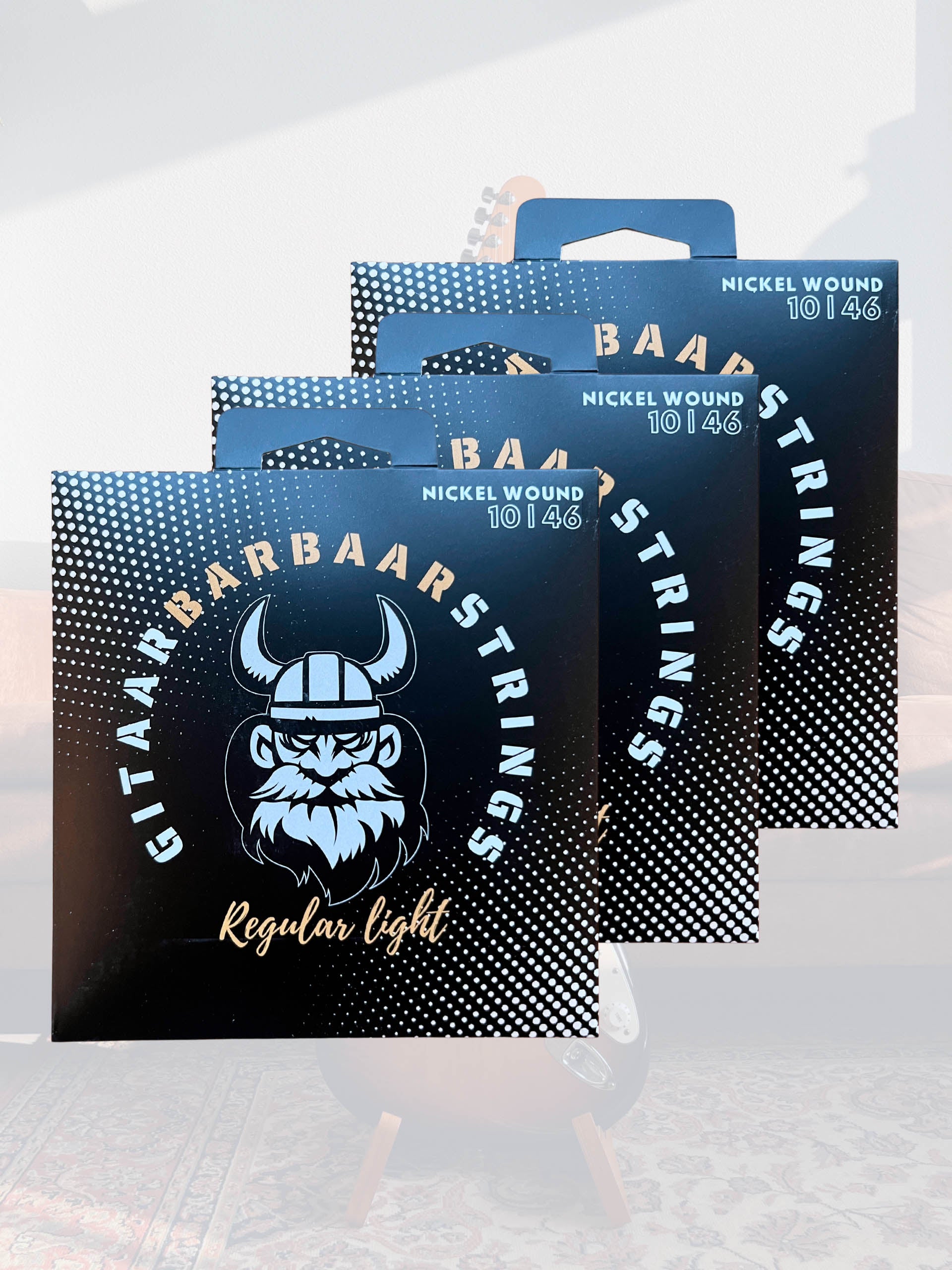 GitaarBarbaar Electric Guitar Strings Regular Light (10-46) 3-Pack