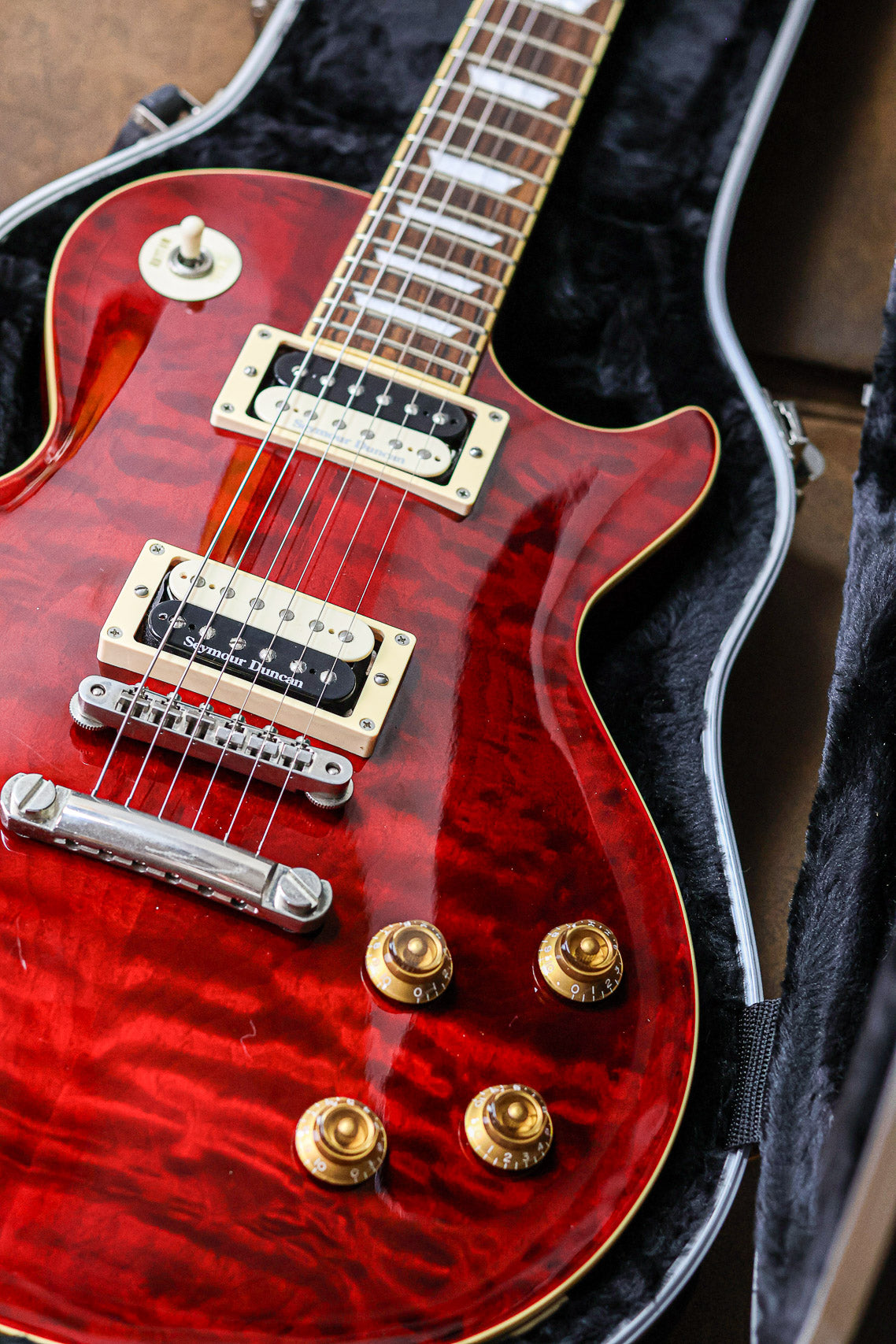 Edwards E-LP-125SD QM | Black Cherry