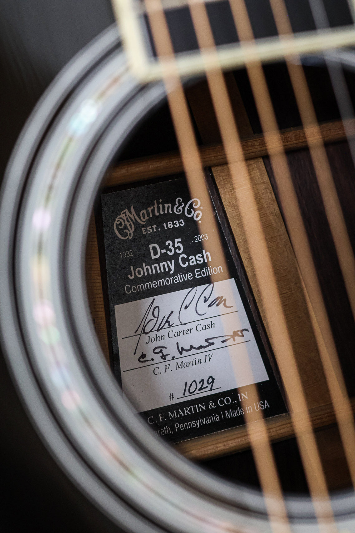 Martin D-35 Johnny Cash Commemorative Edition #1029 | Black