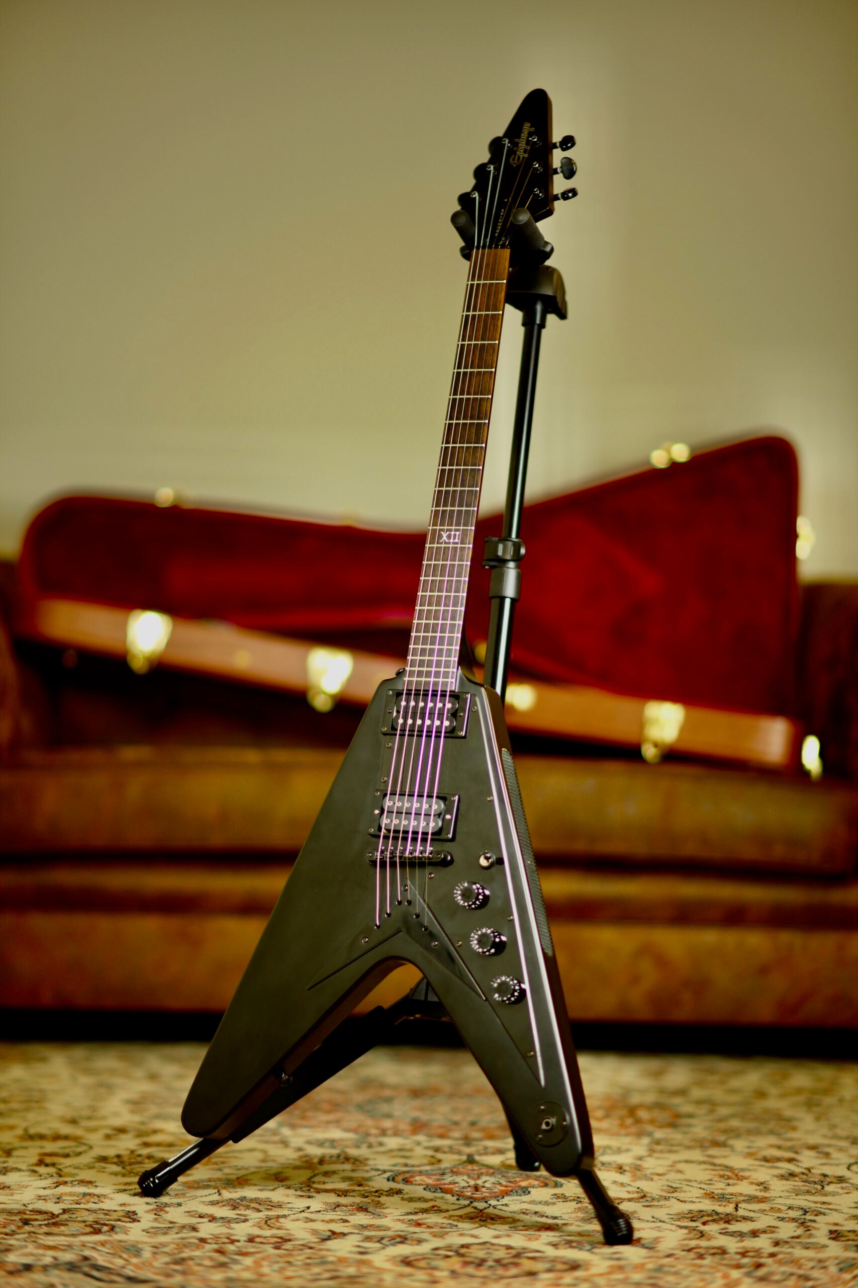 Epihpone Goth '58 Flying V 2002 | Pitch Black