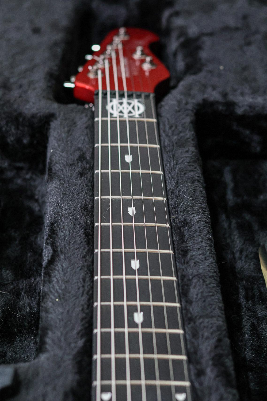 Ernie Ball Music Man Majesty | Iced Crimson