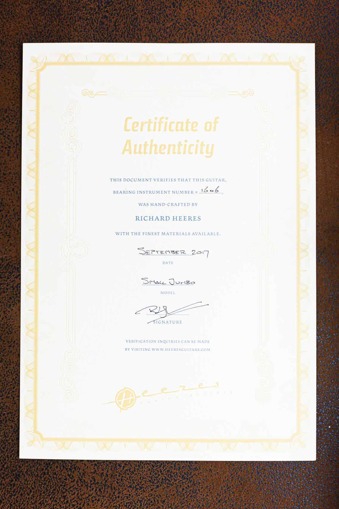 Heeres Guitars Small Jumbo 2018 | Sunburst