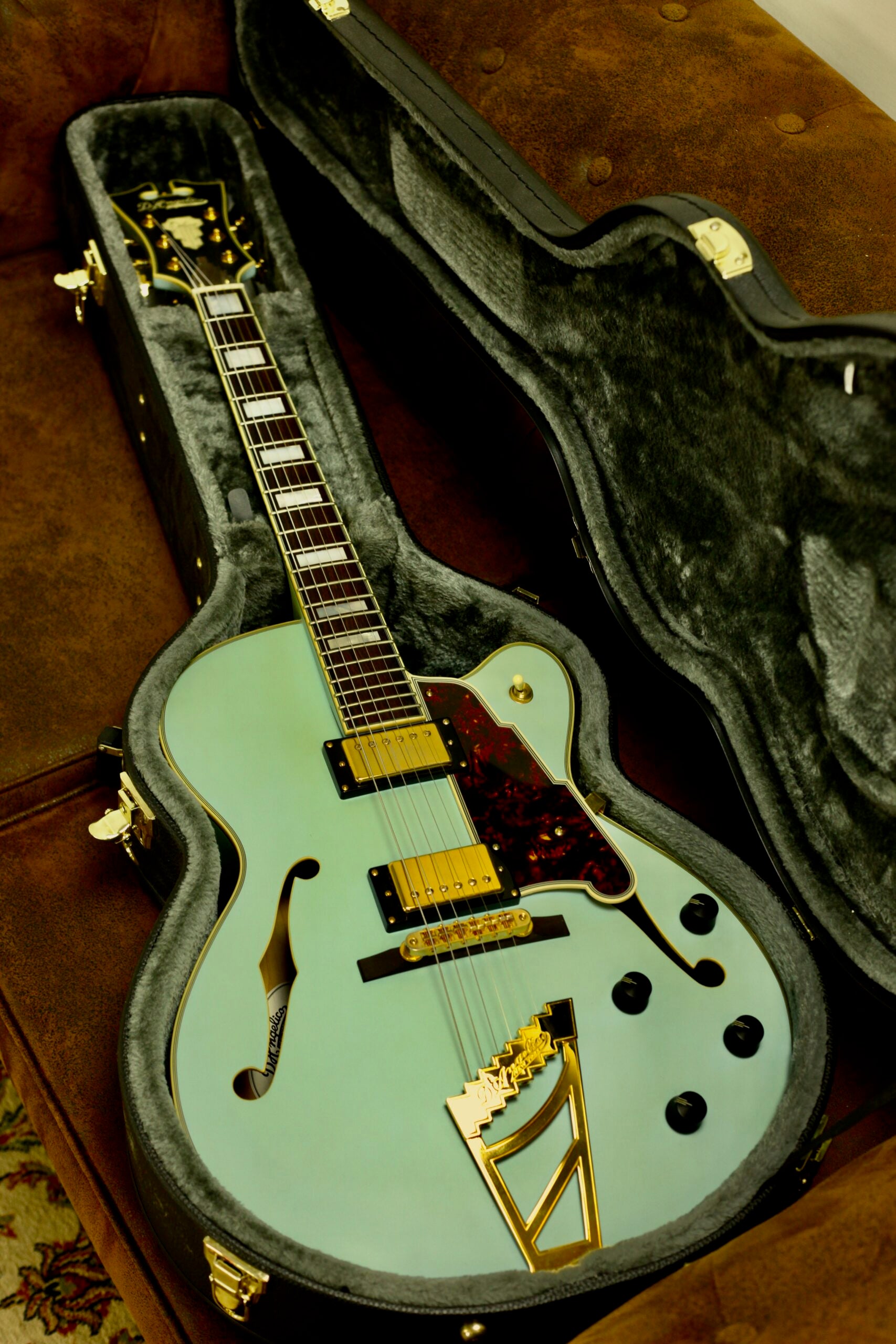 D'Angelico Deluxe Discontinued 2017 | Matte Powder Blue