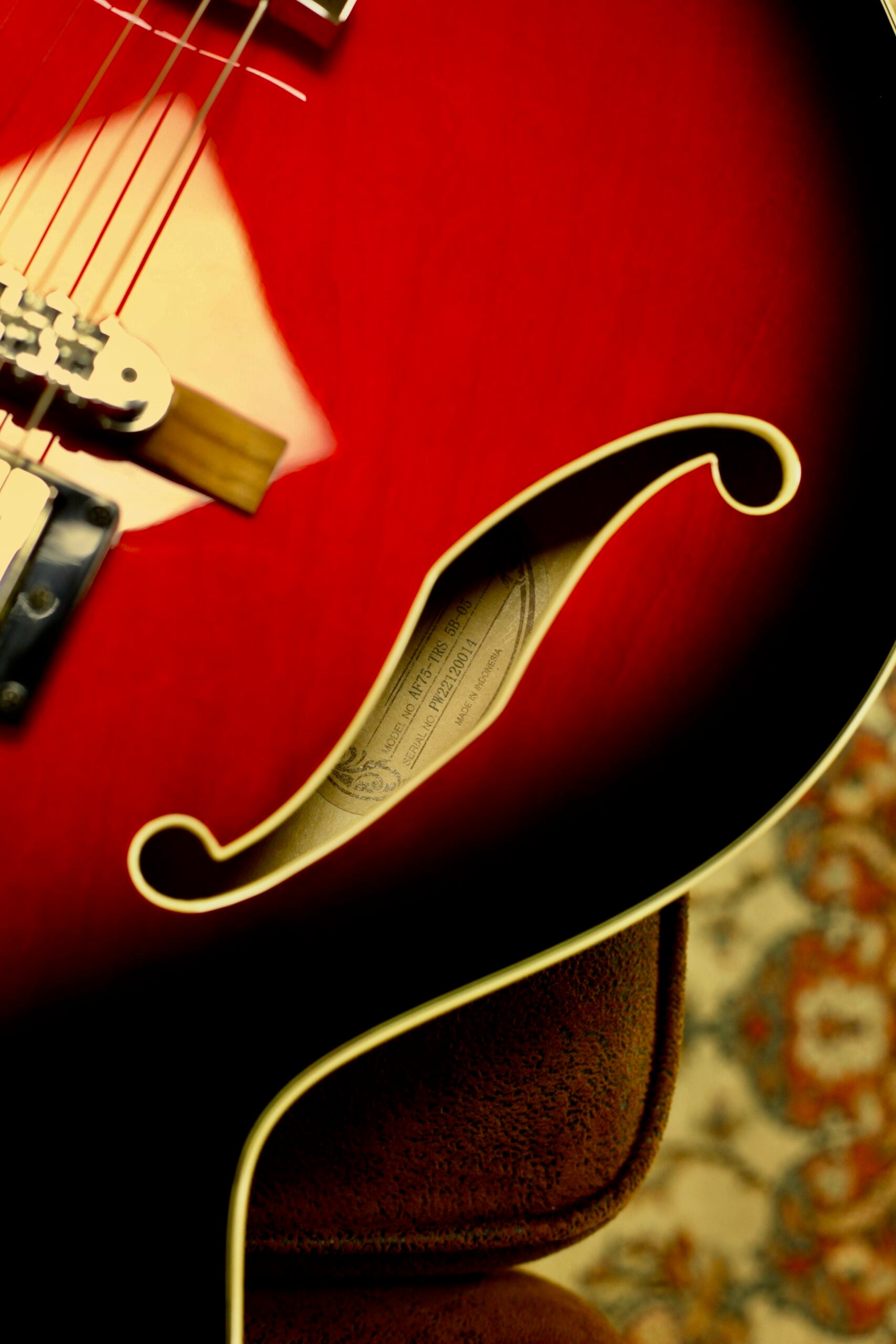 Ibanez Artcore AF75 2022 | Transparent Red Sunburst
