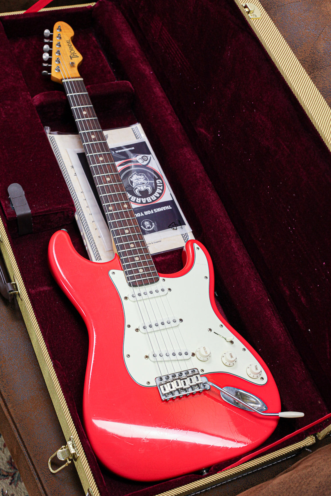 Thorndal Styx Masterbuilt Stratocaster | Aged Fiesta Red