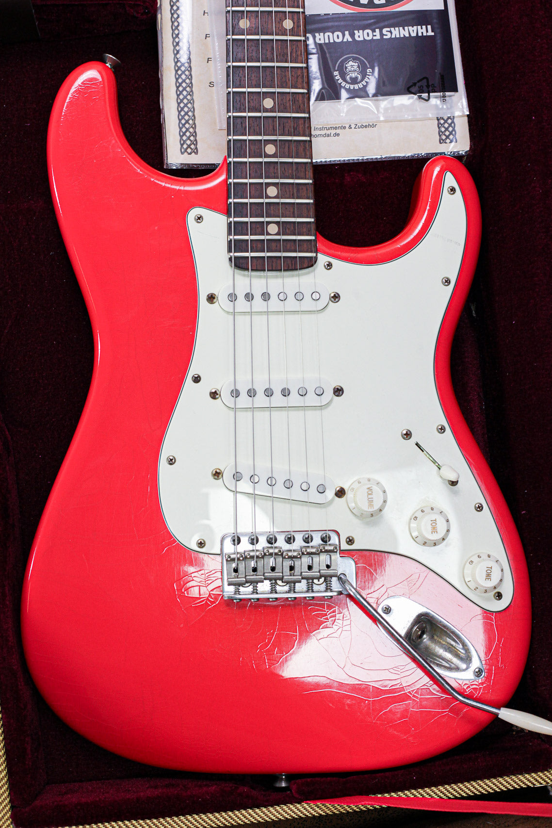 Thorndal Styx Masterbuilt Stratocaster | Aged Fiesta Red