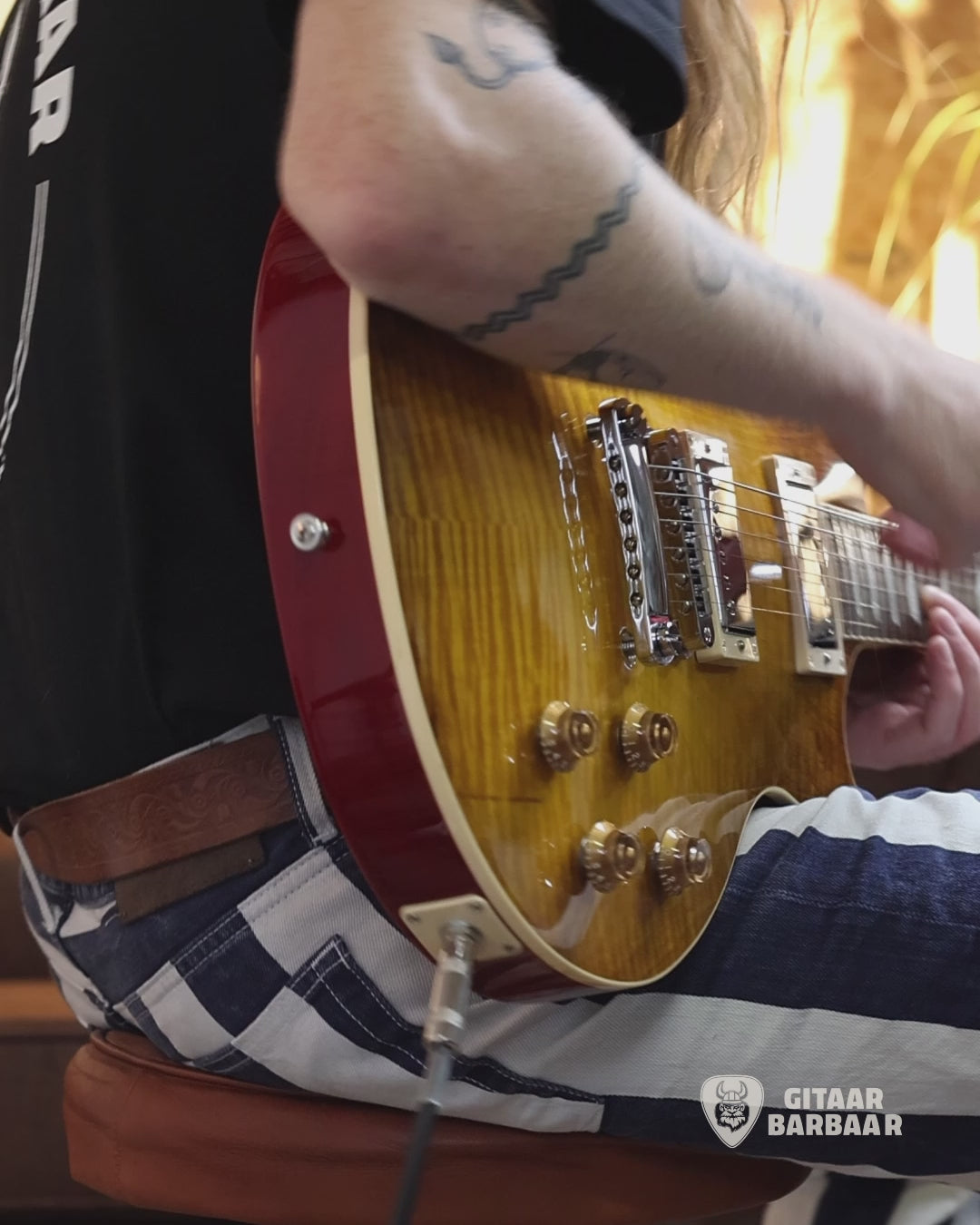 Load video: Heritage H-150 Standard 2021 | Dirty Lemon Burst
