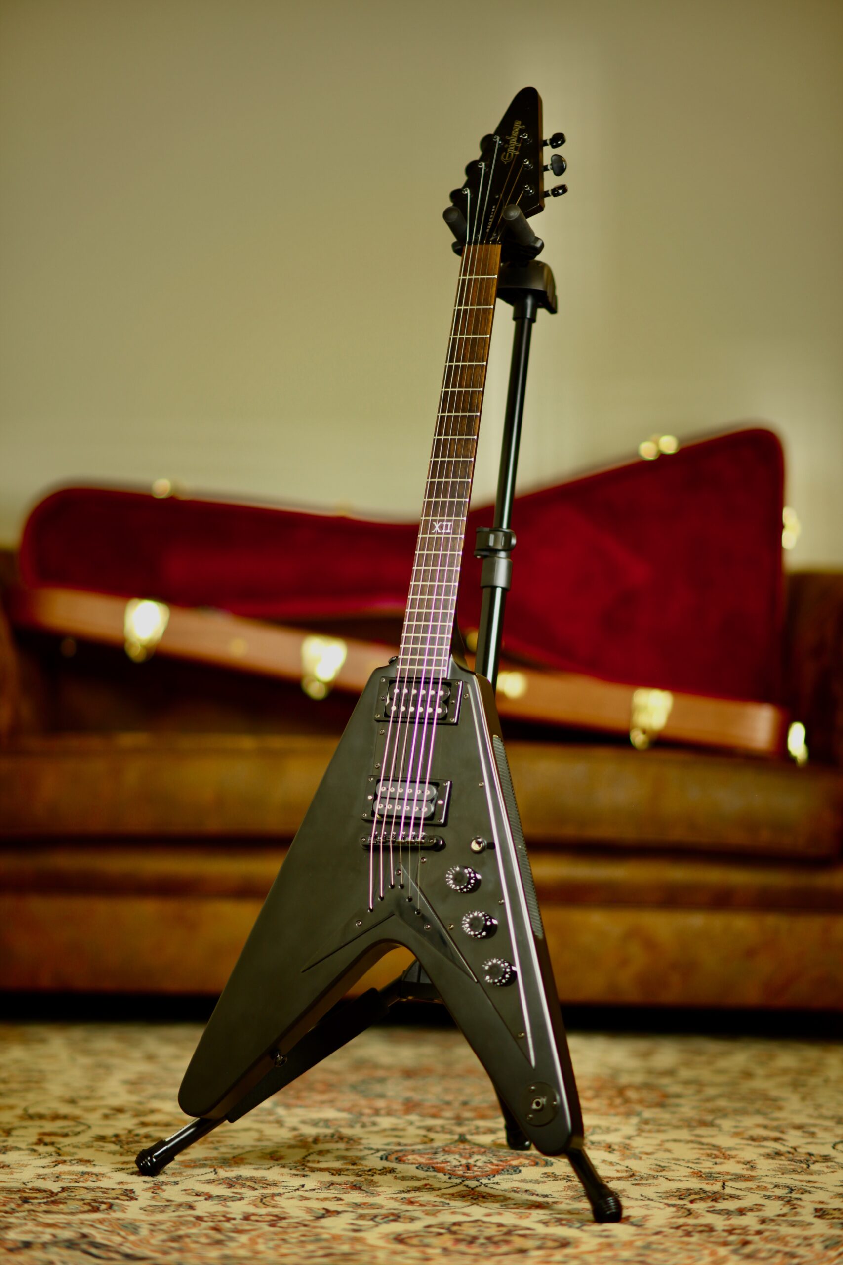 Epihpone Goth ’58 Flying V 2002 | Pitch Black